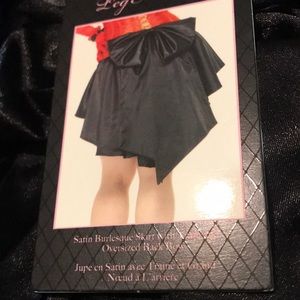 Satin Burlesque Skirt with Train & Large Bow Plus